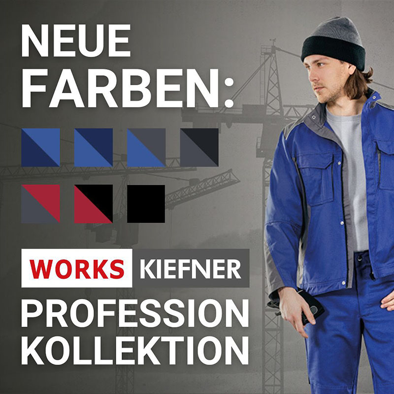🎨👕Neue Farben der WORKS KIEFNER PROFESSION Kollektion